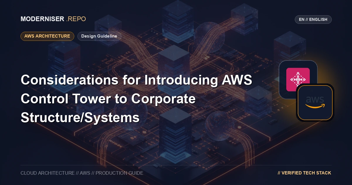 【Design Guideline】Considerations for Introducing AWS Control Tower to Corporate Structure/Systems
