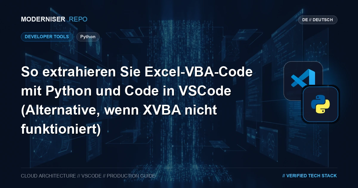 XVBA is a Visual Studio Code extension that allows you to extract Excel VBA code and save it as files.
By saving VBA code as files, it becomes easier to manage code changes and use GitHub Copilot for code completion.
However, when I tried to use XVBA in my environment, I encountered an issue where the Excel file could not be opened after writing the VBA code back to the file.In this article, I will introduce a method to extract Excel VBA code using Python as an alternative when XVBA does not work properly.
