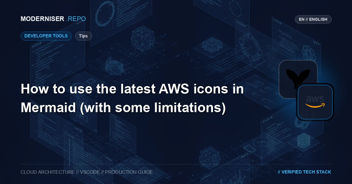 【Tips】How to use the latest AWS icons in Mermaid (with some limitations)