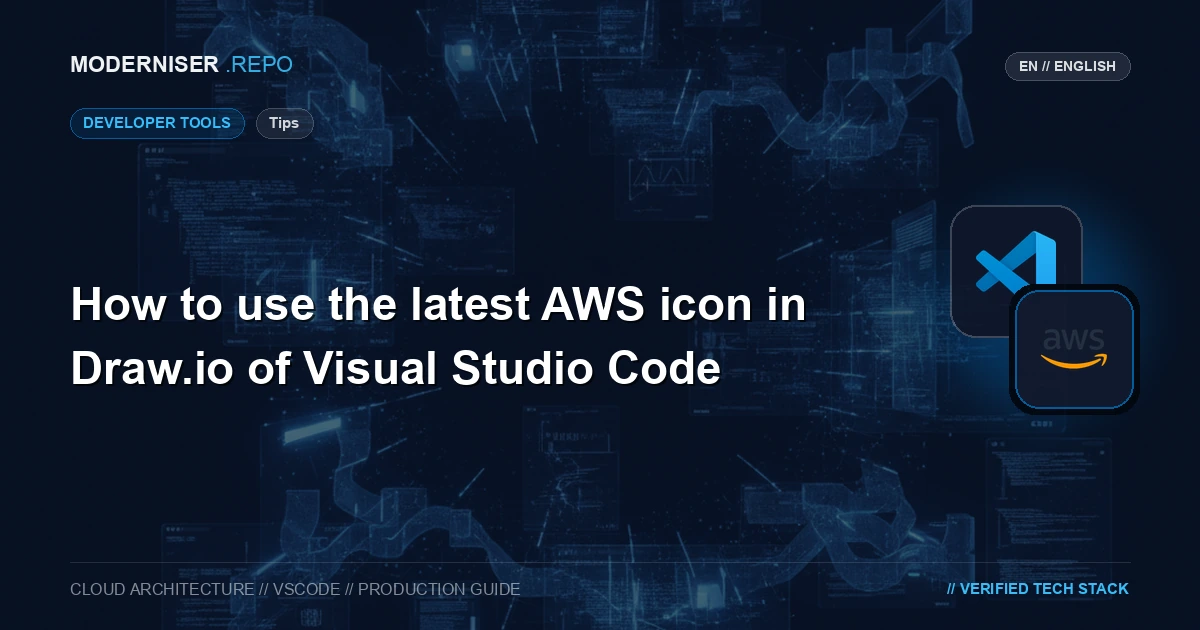 【Tips】How to use the latest AWS icon in Draw.io of Visual Studio Code