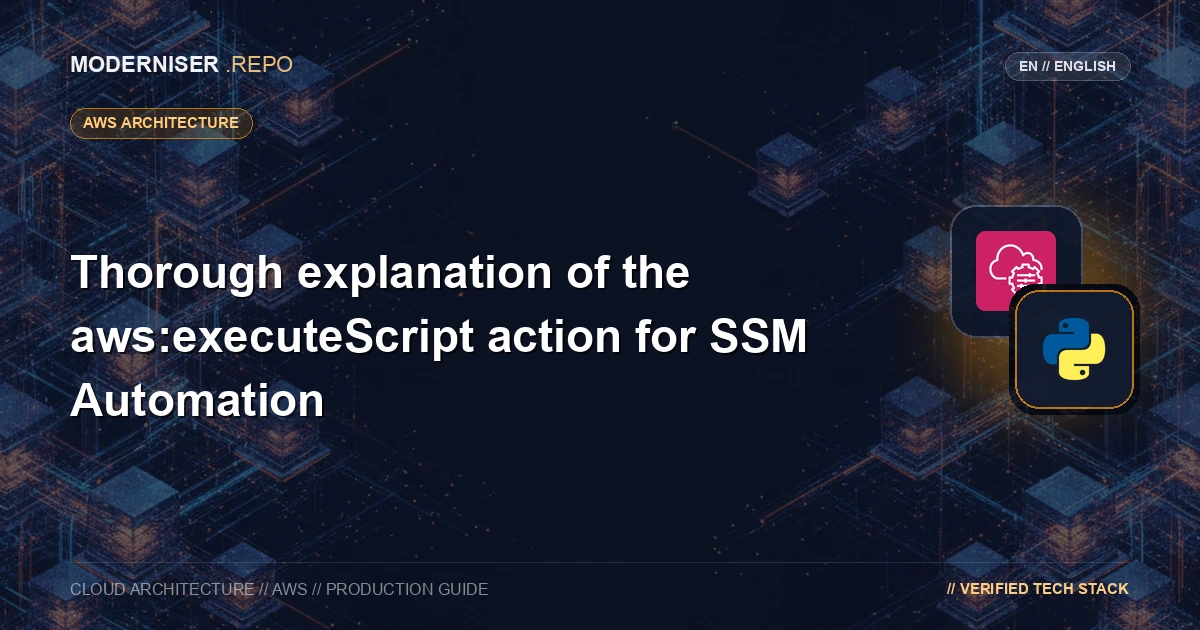 Thorough explanation of the aws:executeScript action for SSM Automation