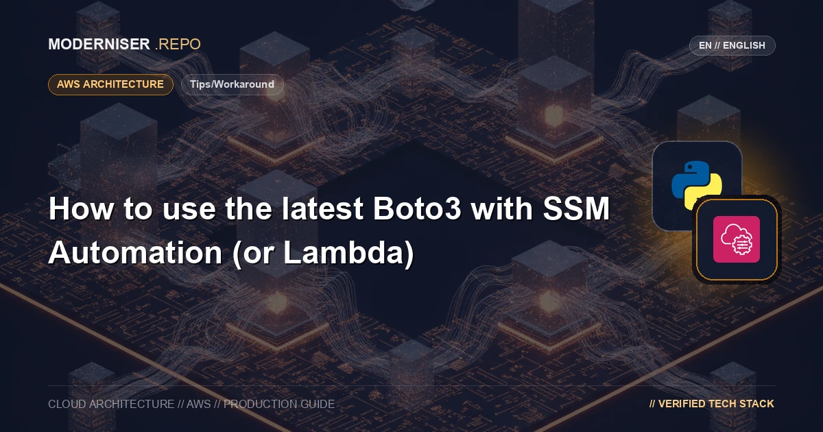 【Tips/Workaround】How to use the latest Boto3 with SSM Automation (or Lambda)